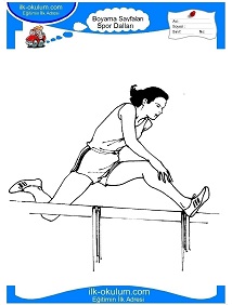 Çocuklar İçin Atletizm Boyama Sayfaları 